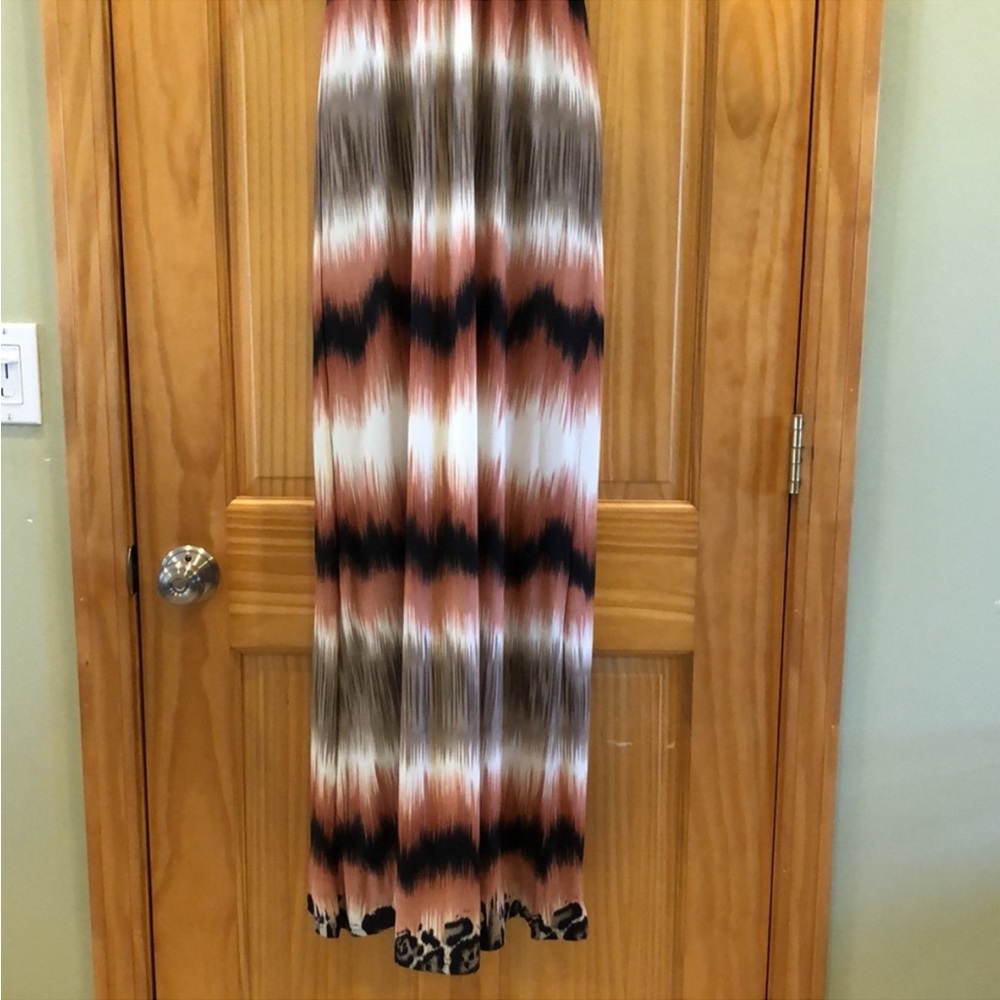 Leopard And Abstract Stripe Print Maxi Dress - image 4